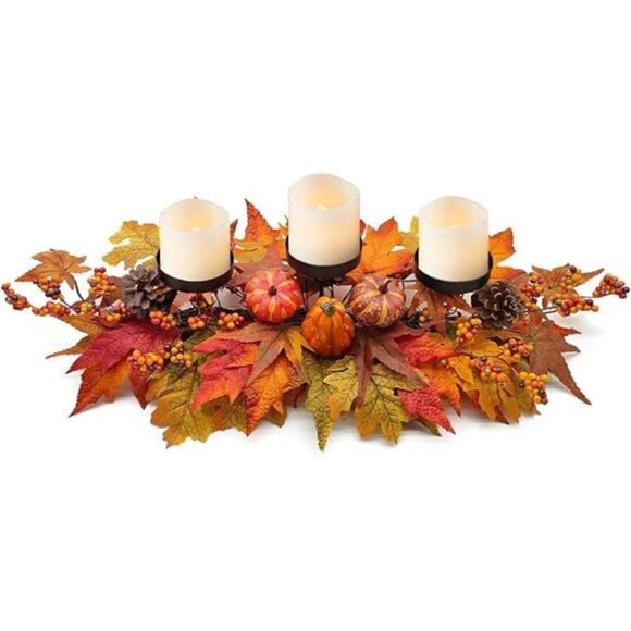 Thanksgiving Centerpiece Fall Table Decorations, Artificial Gourd, Pumpkins, - Picture 8 of 8